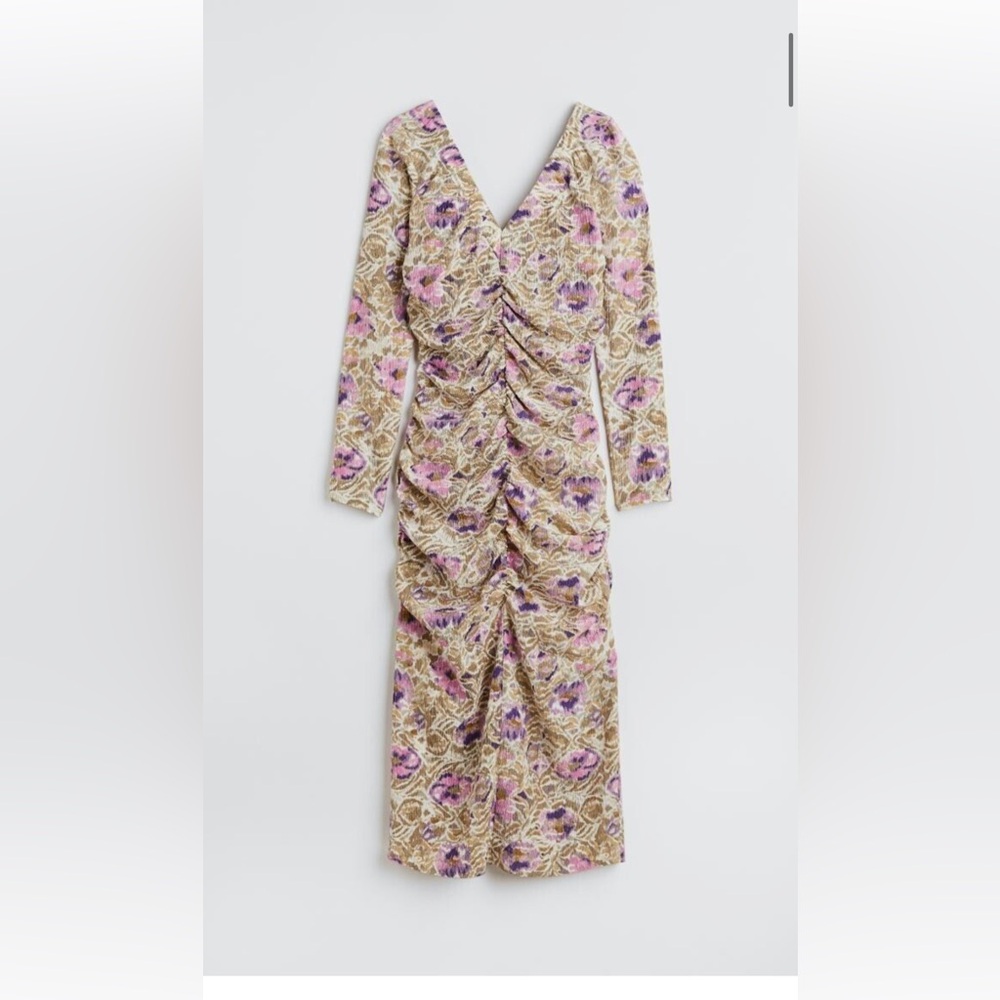 H&M Multicolor Floral Long Sleeve Dress